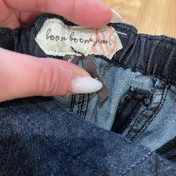 Boom Boom Jeans Denim Jumpsuit Strapless Wide Leg  Women’s Small - Picture 6 of 6